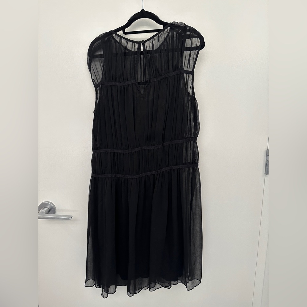 black sheer mini dress